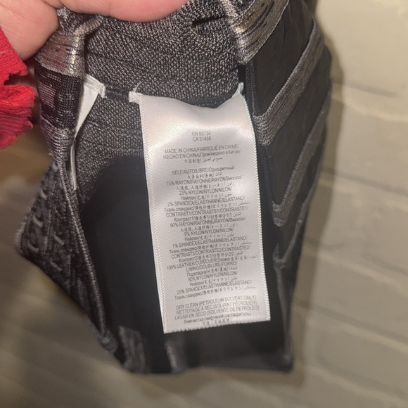 HERVE LEGER Strapless Gunmetal Chain Dress XS leather stretch - Picture 7 of 9